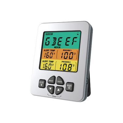 Good price 기본 프로그램과 이원적 탐침 디지털 그릴 온도계 큰 밝은 LCD 디스플레이 온라인으로